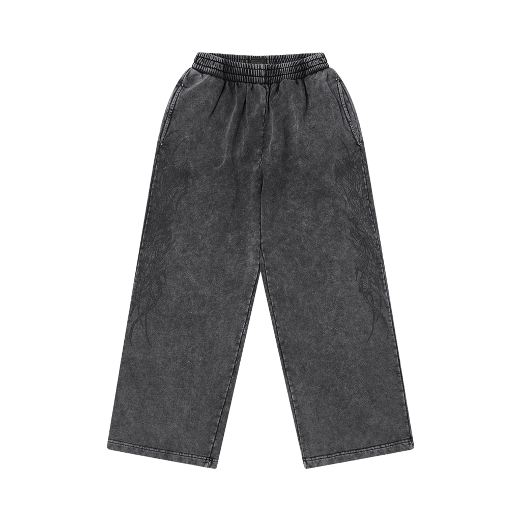 Z10 Washed Gray Wide-Leg Sweatpants