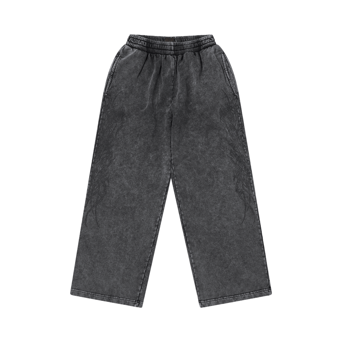 Z10 Washed Gray Wide-Leg Sweatpants