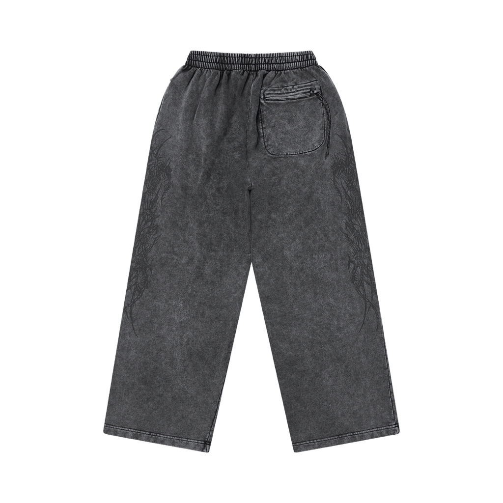 Z10 Washed Gray Wide-Leg Sweatpants